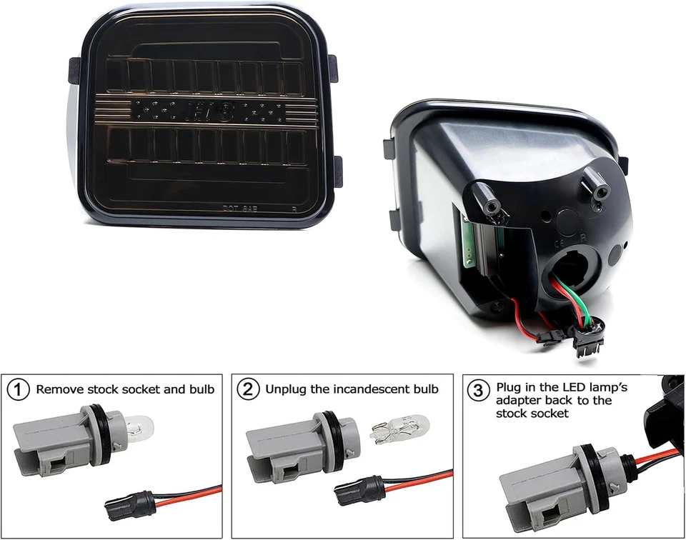 Luces LED de señal de giro de esquina para camioneta Hummer H3 06-10 2 un. Lámparas de estacionamiento Foto 4 de 4