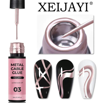 Metallic Nail Line Gel French Draw Wire Painting Polnische Spiegeleffek  