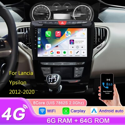 9'' Carplay Android 13 Autoradio Für Lancia Ypsilon 2012-2020 GPS NAVI DSP WIFI