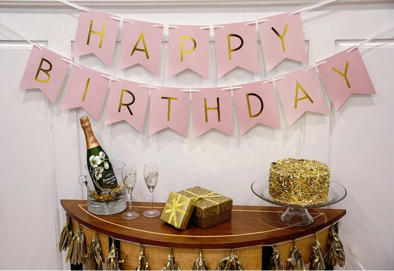 Guirnaldas de Feliz Cumpleaños 1s Bandera Bunting Pastel Cartas Colgantes Fiesta Decoración Foto 4 de 4