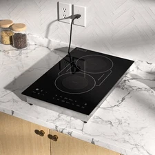 12-in Portable Dual Heating Element 1800-W Countertop Induction Cooktop 120-V