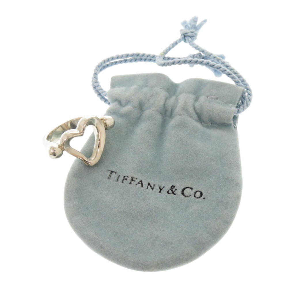 AUTHENTIC TIFFANY&Co. Open heart Ring Silver Silver925 #8(JP