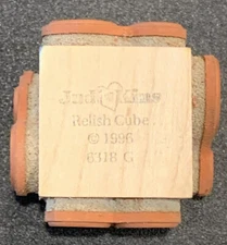 Judikins Relish Cube Rubber Stamp 6318 Swirls Symbols Heart