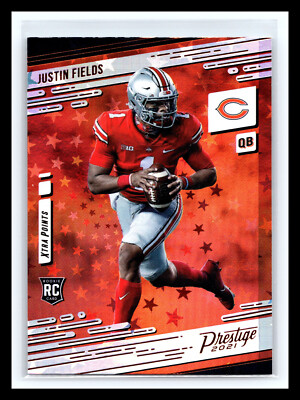   JUSTIN FIELDS 2021 PRESTIGE XTRA POINTS ASTRAL STARS HOLO FOIL RC # 203