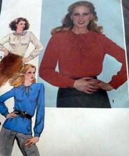 LOVELY VTG 1970s BLOUSE Sewing Pattern 16/38 FF