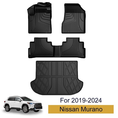 Car For Nissan Murano 2019-2024 Floor Mats and Trunk Mat Cargo Liner All Weather