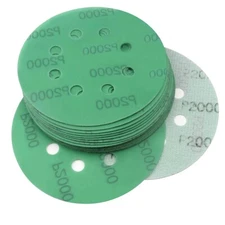 50x 5inch Sanding Discs 2000 Grit Hook Loop Wet Dry Sandpaper Orbital Sander Pad