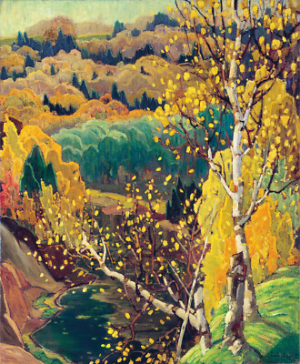 Franklin Carmichael - October Gold (1922) Signed - 17'' x 22'' Fine Art Print