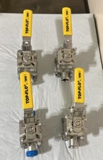 ⭐NEW⭐ Lot 4*TOP-FLOW  TF4 CF8M STAINLESS SANITARY VALVE 1000 WOG