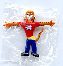 VINTAGE SEALED 1980s ESSO PROMO GAS TIGER MASCOT BENDABLE BENDY 3.5" FIGURINE