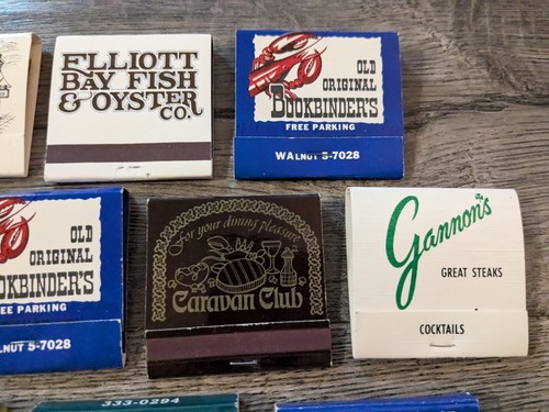 Lot of 22 Vintage Unused Matchbooks Matches 2" X 2" RESTAURANT Theme - Picture 5 of 11