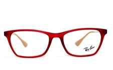 RAY-BAN RB 7053 5525 RED RUBBER AUTHENTIC EYEGLASSES RX 52-17-140 MM BRAND NEW