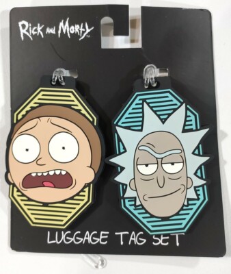 Rick and Morty Luggage Tag Men Adult Women Travel Set Fun Novelty Gift