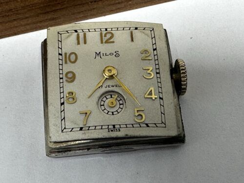 Vintage Man’s Yellow Mechanical Tank MILOS Swiss Watch SERVICED Cal. AS 970 - Picture 11 of 14