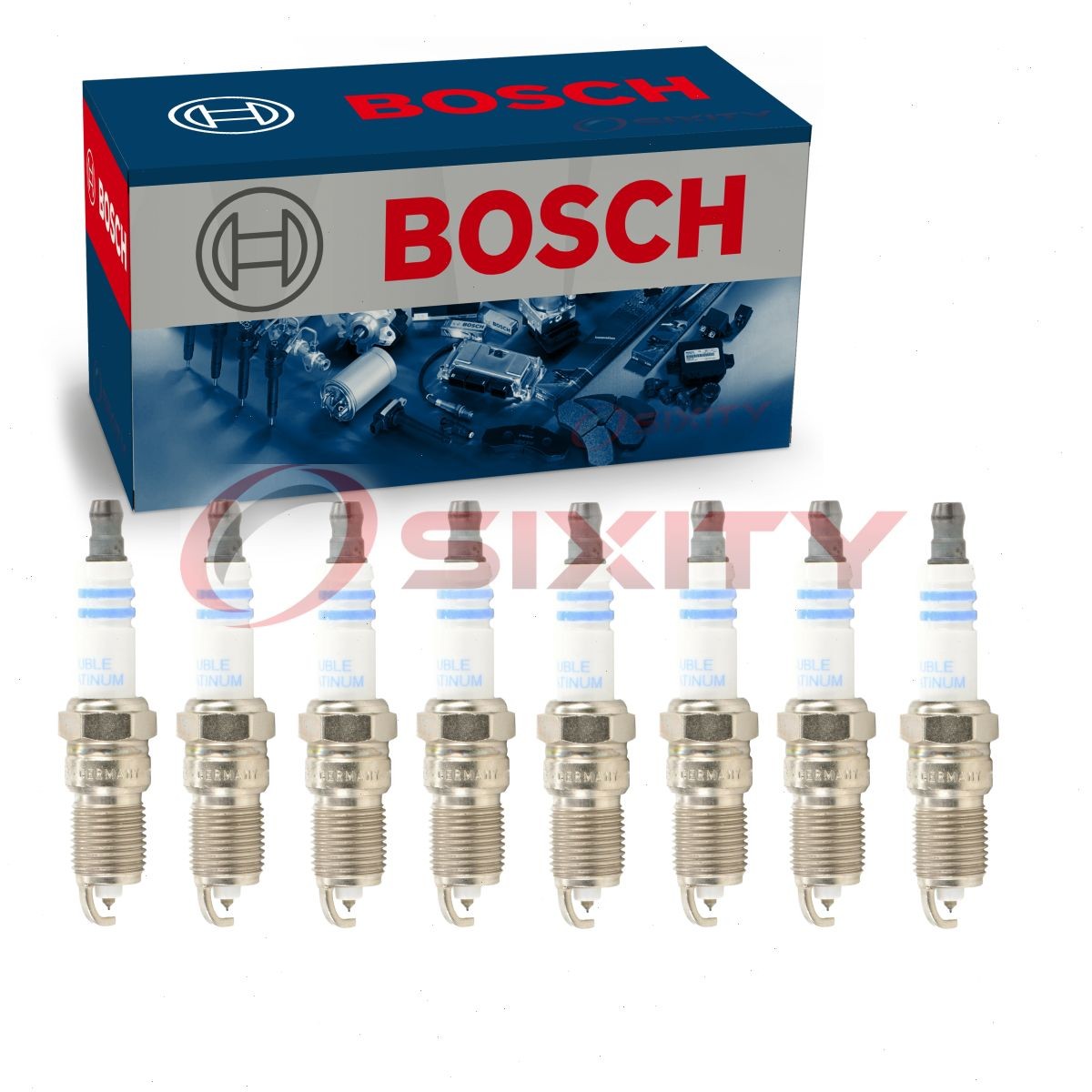 8 pc Bosch Double Platinum Spark Plugs for 2001-2006 GMC Sierra 1500 HD 6.0L ls