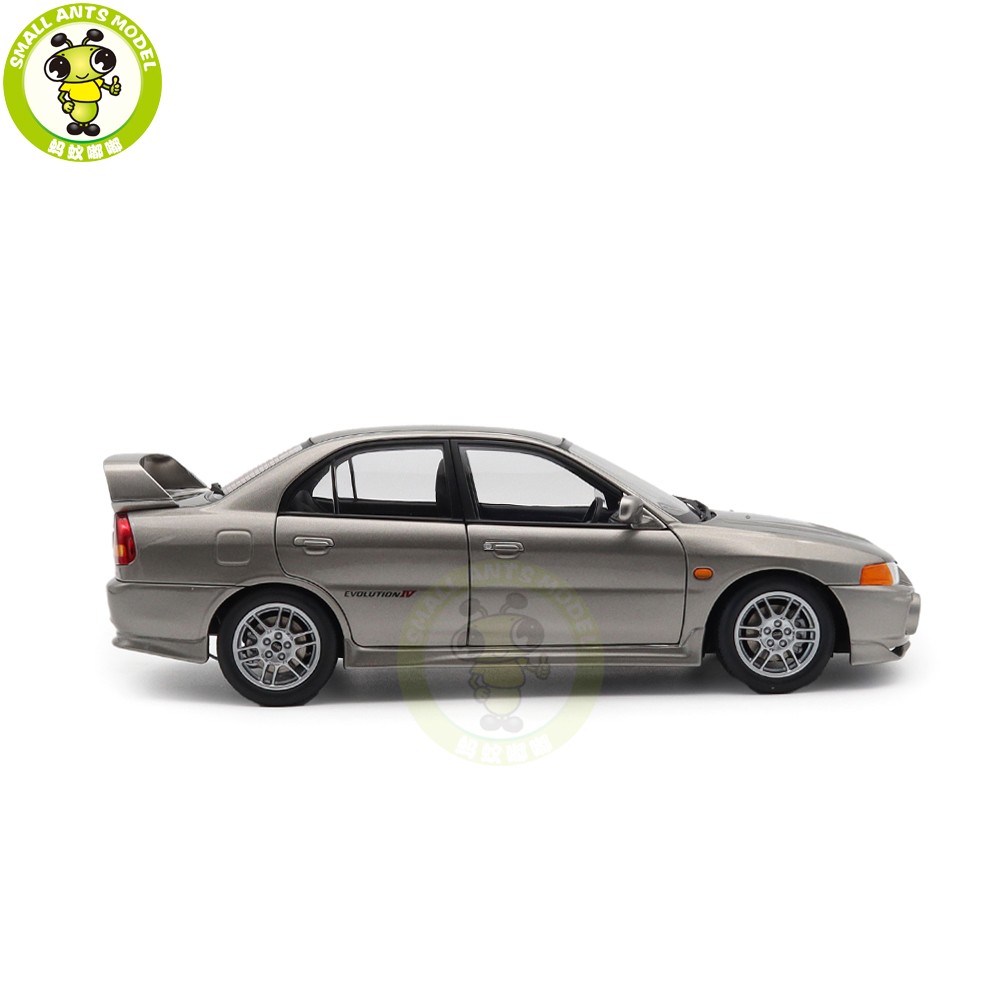 1/18 MOTORHELIX Mitsubishi Lancer EVO IV Steel Silver Diecast