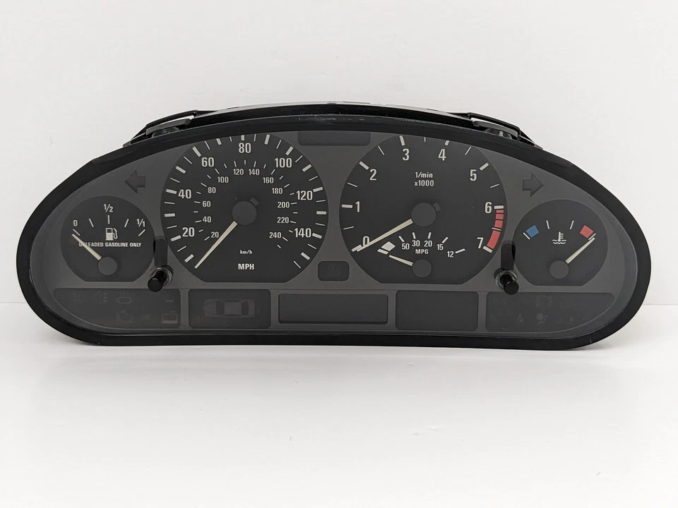 BMW 323i 325i Serie 3 1999-2000 Instrumento Velocímetro Cuadro Medidores 166 k Fabricante de equipo original Foto 4 de 4
