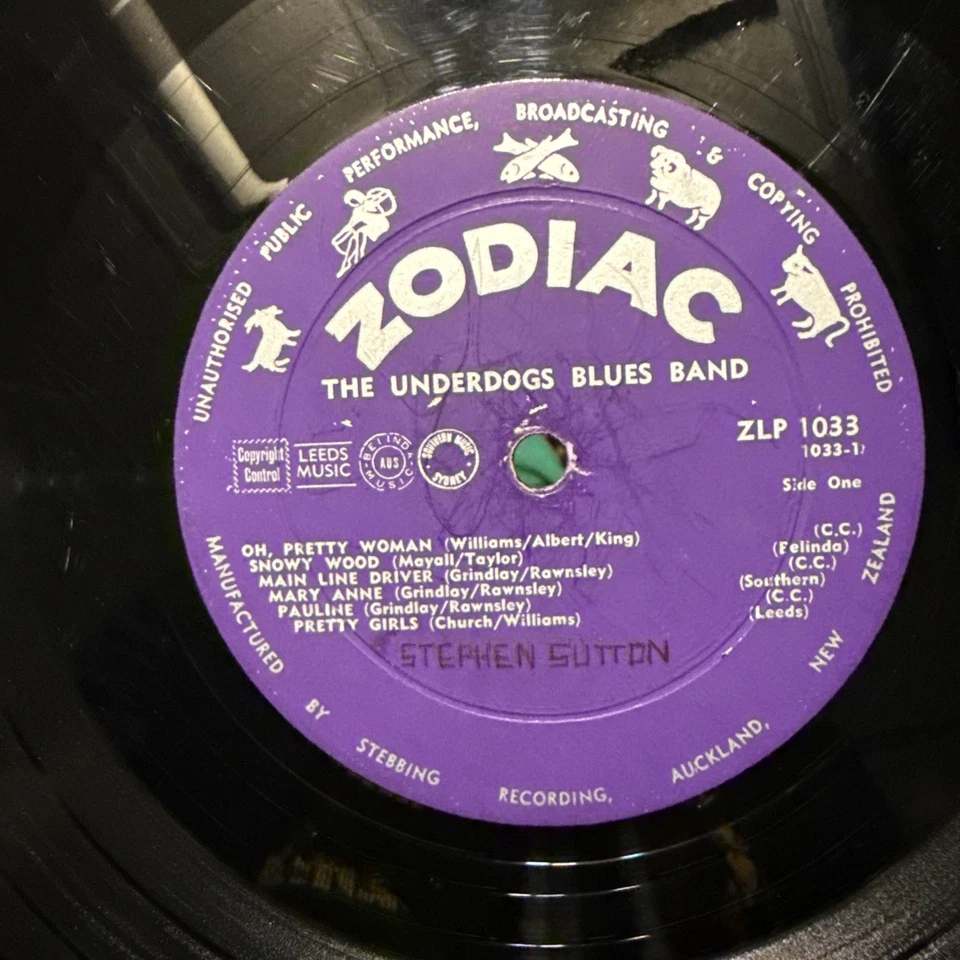 The Underdogs Blues Band – Mono 1st Press NZ 1968 Purple Zodiac Label ZLP1033 Foto 2 de 4