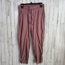 Lululemon Dance Studio Crop 25" Red Dust Womens 4 W6AVQS Ribbed Athletic Pants