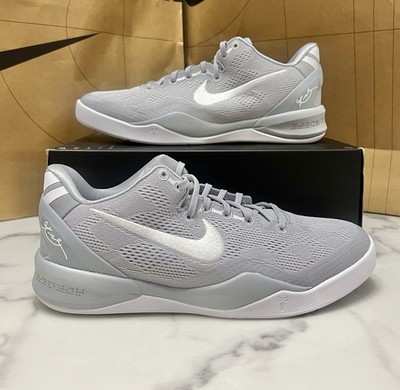 5.5Y / Women's 7 - Nike Kobe 8 VIII Wolf Grey White FN0266 003 GS