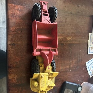 Vintage Auburn Rubber Earth Mover Scraper Toy Needs Cleaned
