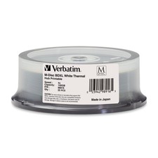 Verbatim M DISC BDXL 100GB 4X White Thermal Hub Printable 25pk Spindle,