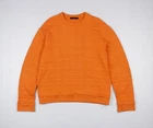 Men's Louis Vuitton Size XL LV Doves Quilted Orange Sweatshirt with Cuffs 2023