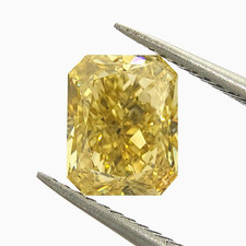 1.61ct Fancy Brownish Yellow VS2 GIA Natural Radiant-Cut Diamond Loose Gem 2083.82 per carat