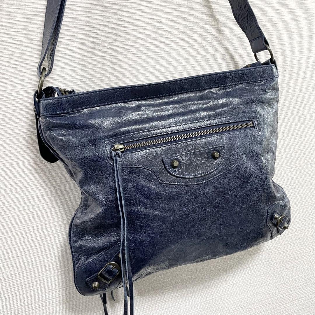 バッグ Balenciaga The City Shoulder Bag 2way BALENCIAGA The City 2way Handbag Shoulder Bag Leather Navy