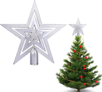 Christbaumspitze Stern Verzierung, Weihnachtsbaumspitze Glitzer-Stern,Christbaum