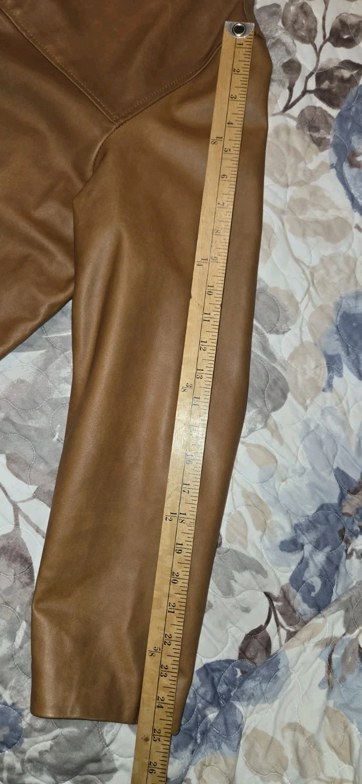 Vintage Italian Leather Jacket Men Euro 52 US 40 Cognac Brown Coat  image 14
