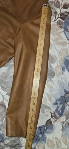 Vintage Italian Leather Jacket Men Euro 52 US 40 Cognac Brown Coat  image 14