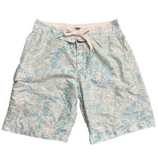 Old Navy Mens Swim Trunks Board Shorts Floral Blue White Medium M