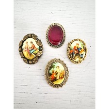 Vintage Victorian Brooch Lot of 4