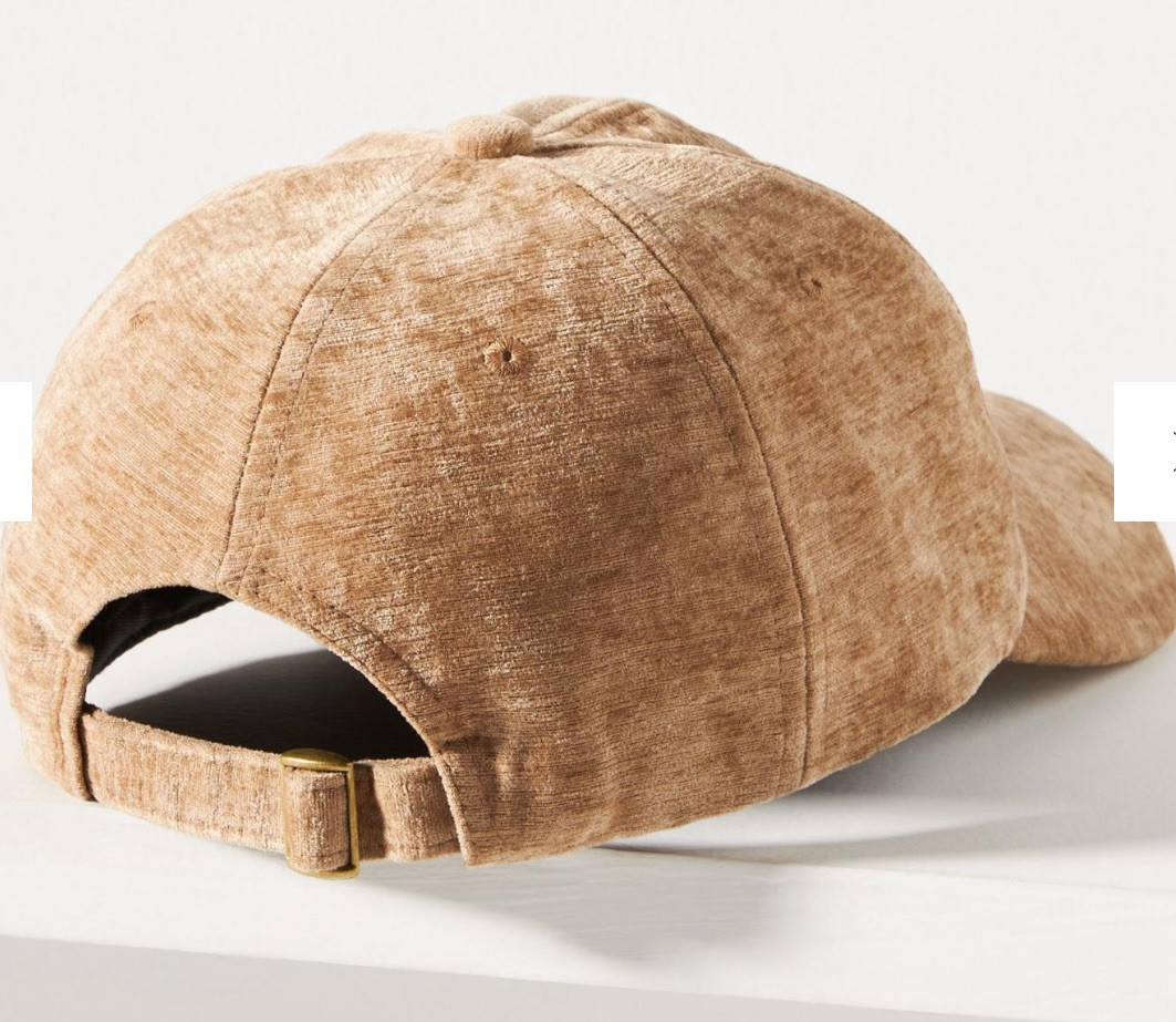Anthropologie Corduroy Sports Club Baseball Cap. Color: Tan  display picture 1