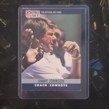 Pro Set 1990 Jimmy Johnson #85 Dallas Cowboys NFL Football Base Set Card