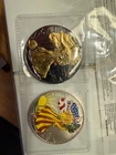 American Eagle 1 oz Silver Dollar Coin Walking Liberty - 2 COINS  - COLOR COINS