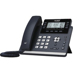 Yealink SIP-T43U Corded IP Phone Desktop Wall Mount Gray
