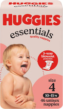 Essentials Nappies Size 4 (10-15Kg) 46 Count