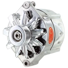 Powermaster Alternator 67297-114; Smooth Look 150 Amp Polished GM 12SI