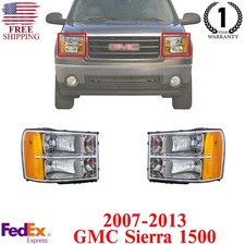 Headlight Set For 2007-2013 Gmc Sierra 1500 2500hd 3500hd 2pcs Pair With Bulb Headlight Set For 2007-2013 Gmc Sierra 1500 2500hd 3500hd 2pcs Pair With Bulb