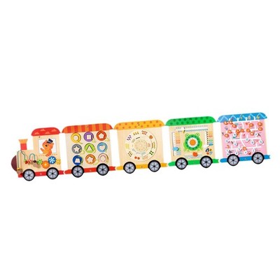 Train Activity Wand Busy Board Holz sensorisches Wandpaneel für Kindergarten Kita