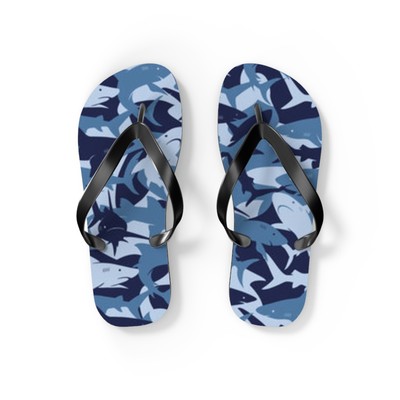 Sharks Summer Sandals, Beach Shoes, Vacation Flip Flops, Pool Slides