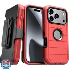 Designed for iPhone 17 Pro Max Case with Belt Clip Holster and Ki