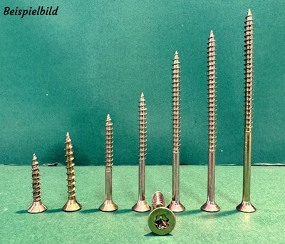 Spanplattenschrauben Torx Holzschrauben mit Senkkopf  verzinkt  ø 3-10mm
