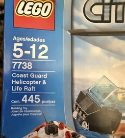 New! Lego City Coast Guard Helicopter/Life Raft Sealed Set #7738 Factory Sealed