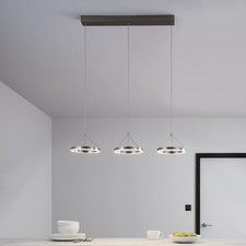 GoodHome Taphao LED Ceiling Pendant Light 3 Way Chrome Effect Dimmable For Home
