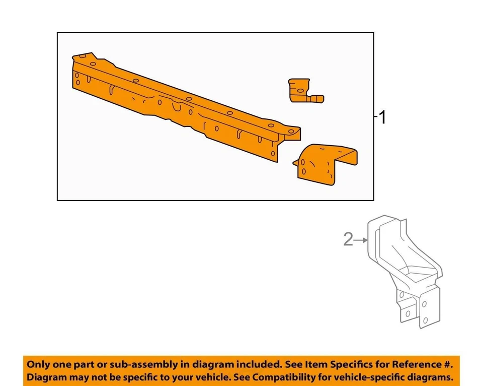 Radiator Core Support Fits 10-11 SAAB 9-5 591361 - Image 3 of 4