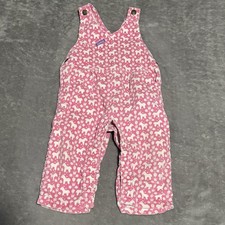 Vintage 90s OshKosh B  gosh Vestbak Pink Pony Horses Bib Overalls Baby Size 24M
