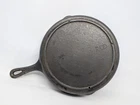 SITS FLAT! Vintage Lodge 8 SK Cast Iron Skillet STRIPPED Three Notch HEAT RING